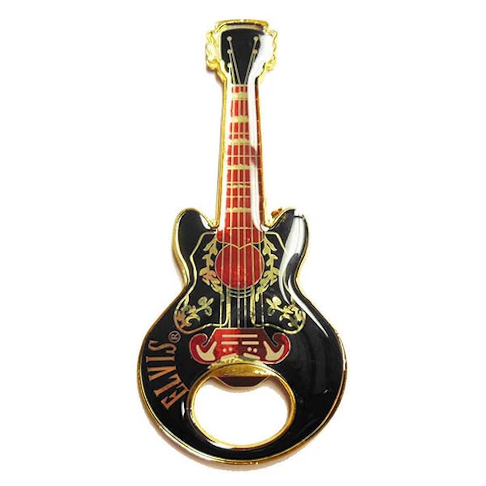 ELVIS PRESLEY エルヴィスプレスリー (生誕 90周年 ) - Bottle Opener Magnet Guitar / キッチン用品 - PGS